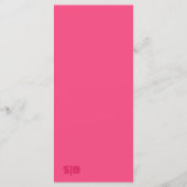 ジオメトリックバラ結婚レッドのメニュー メニュー (裏面)