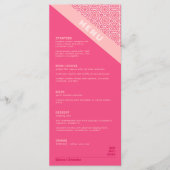 ジオメトリックバラ結婚レッドのメニュー メニュー (正面)