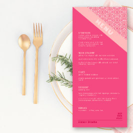 ジオメトリックバラ結婚レッドのメニュー メニュー