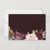 ジオメトリックバー結婚ガンディの詳細挿入カード 招待状 (裏面)