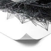 ジオメトリックパワーアート：ライオンヘッドラティス ポスター (角)