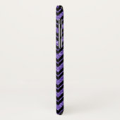 ジオメトリックパープルグリッターとブラックジグザグシェブロン Case-Mate iPhoneケース (裏面/左)