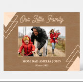 ジオメトリックファミリ名カスタム写真木枠 レーザー彫刻フレーム