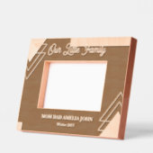 ジオメトリックファミリ名カスタム写真木枠 レーザー彫刻フレーム (左)