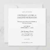 ジオメトリックフォトスクエアホワイト&ブラック2結婚's 招待状 (裏面)