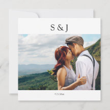 ジオメトリックフォトスクエアホワイト&ブラック2結婚's