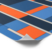 ジオメトリックブはっきりしたロック ポスター (角)