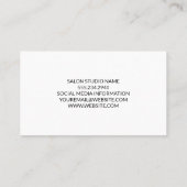 ジオメトリックブラックストライプズコンテンポラリー名刺 名刺 (裏面)