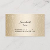 ジオメトリックブラック&金ゴールドナニー 名刺 (裏面)