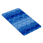 ジオメトリックプロイセンの青い水色ファンの形状 マグネット (右側)