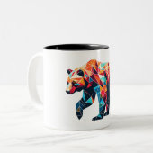 ジオメトリックベア ツートーンマグカップ (正面左)