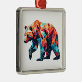 ジオメトリックベア メタルオーナメント (右)