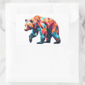 ジオメトリックベア 長方形シール (バッグ)