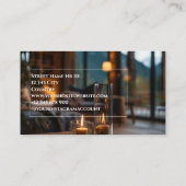 ジオメトリックホステルフォトブラックルームアシメトリック 名刺 (裏面)