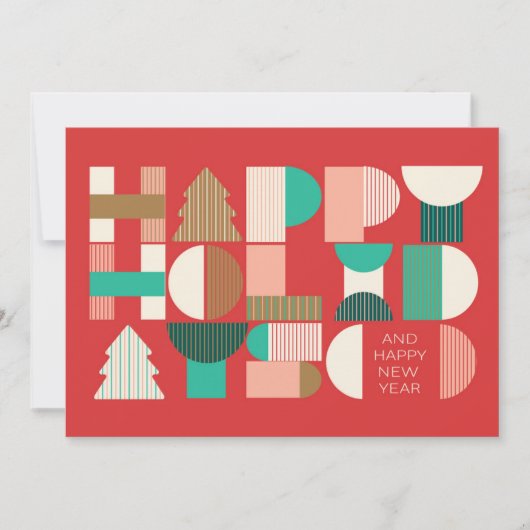 ジオメトリックホリデー応援 シーズンカード (正面)