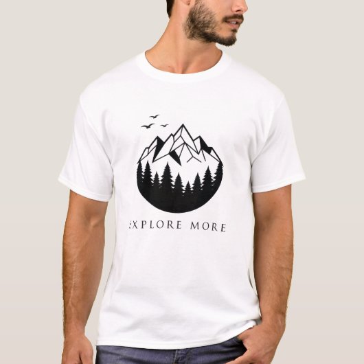 ジオメトリックマウンテンを探検しよう Tシャツ (正面)
