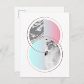 ジオメトリックマーブルススカンジイデザイン ポストカード (正面/裏面)