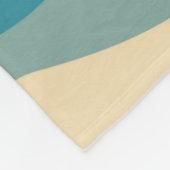 ジオメトリックミッドセンチュリーレトロ波虹トレンディー フリースブランケット (角)