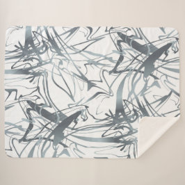 ジオメトリックミニマル抽象芸術モダンシェイプデザイン シェルパブランケット