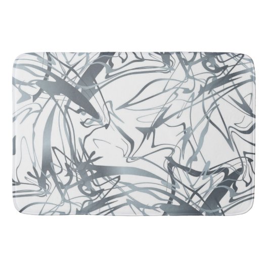 ジオメトリックミニマル抽象芸術モダンシェイプデザイン バスマット (正面)