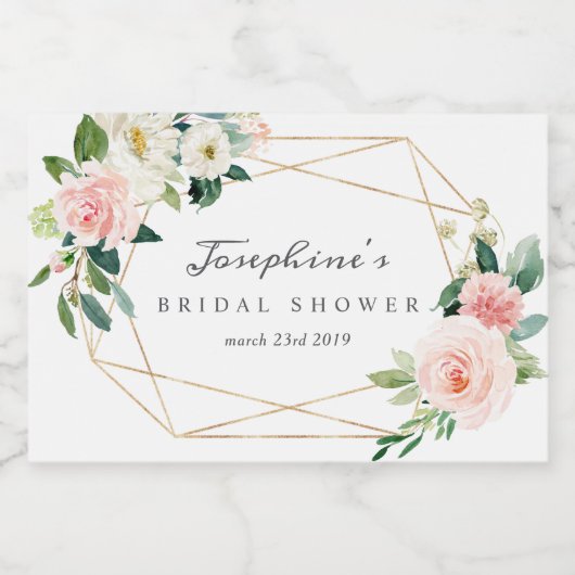 ジオメトリックミニワきらめくインボトルラベル スパークリングワインラベル (シングルラベル)