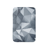 ジオメトリックメタル：3次元パターン バスマット (正面縦)