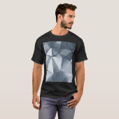 ジオメトリックメタル：3次元パターン Tシャツ (正面フル)