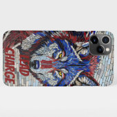 ジオメトリックモザイクアルファウルフフォンケース iPhoneケース (裏面横)