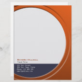 ジオメトリックモダンメタル任意の文字と色 レターヘッド (正面/裏面)