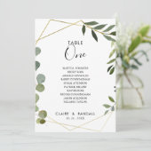 ジオメトリックユーカリ表第1座席表 招待状 (スタンド正面)