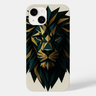 ジオメトリックライオンアートiPhoneケース – 抽象芸術カバー Case-Mate iPhone 14ケース