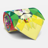 ジオメトリックライオンヘッドイエロー ネクタイ (ロール)