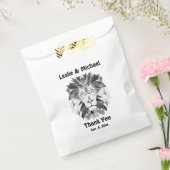 ジオメトリックライオン白黒 フェイバーバッグ (封をした状態)