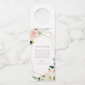 ジオメトリック春ロマンスウェルカムボトルハンガー ボトルネックタグ (正面)