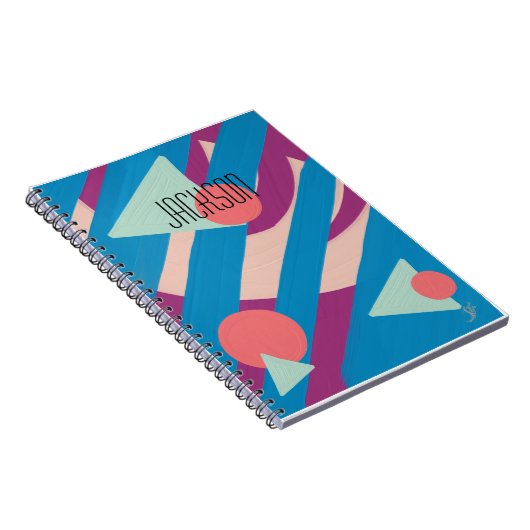 ジオメトリック油シェイプヴィンテージパレット ノートブック (右側)