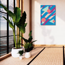 ジオメトリック油シェイプヴィンテージパレット フォトプリント           