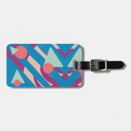 ジオメトリック油シェイプヴィンテージパレット ラゲッジタグ