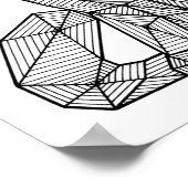 ジオメトリック着座猫、前面 ポスター (角)