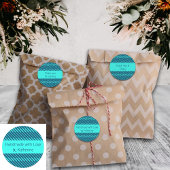 ジオメトリック線ブラックカスタム文字ラベルステッカー ラウンドシール