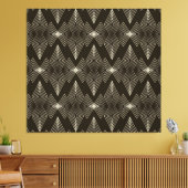 ジオメトリック要素、ヴィンテージシームレスオーナメント。 キャンバスプリント (インサイチュ (リビング))