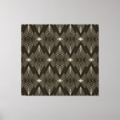 ジオメトリック要素、ヴィンテージシームレスオーナメント。 キャンバスプリント (正面)