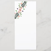 ジオメトリック金ゴールドフレームパープルフローラ結婚のメニュー プログラム (裏面)