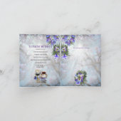 ジオメトリック金ゴールド&ジャカランダフラワーズカップルシャワー 招待状 (内部)