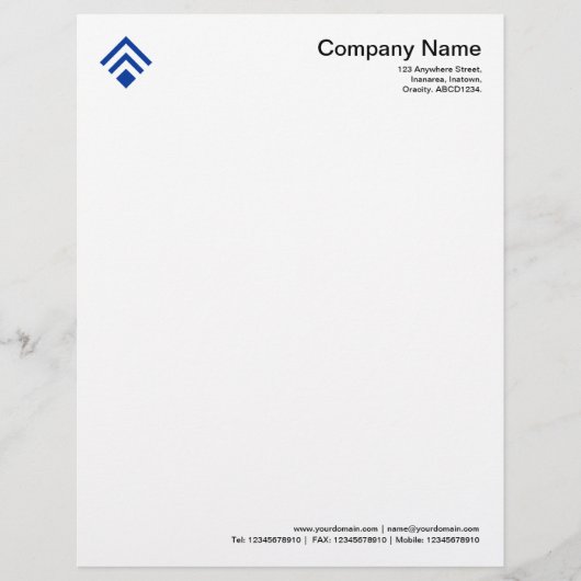 ジオメトリック02 – ネイビーブルー レターヘッド (正面)