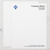 ジオメトリック02 – ネイビーブルー レターヘッド (正面/裏面)