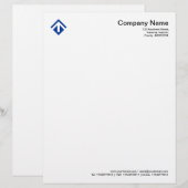 ジオメトリック03 – ネイビーブルー レターヘッド (正面/裏面)