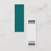 ジオメトリック280514 (03) – シアンの黒 スキニー名刺 (正面/裏面)