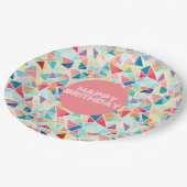 ジオメトリック2Kパターンペアのビーチサンダル ペーパープレート (アングル)