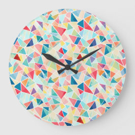 ジオメトリック2Kパターンペアのビーチサンダル ラージ壁時計