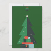 ジオメトリック クラシック シカ クリスマス デコレーション インビテーション (裏面)